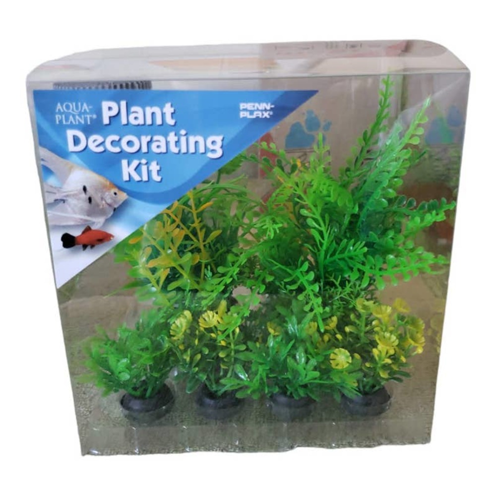 Aquarium Plants Decorating Kit with 6 different Green plants by Penn Plax,